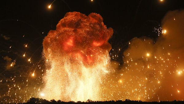 Пожар на военной базе в Винницкой области