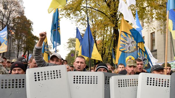 У здания Верховной рады Украины в Киеве