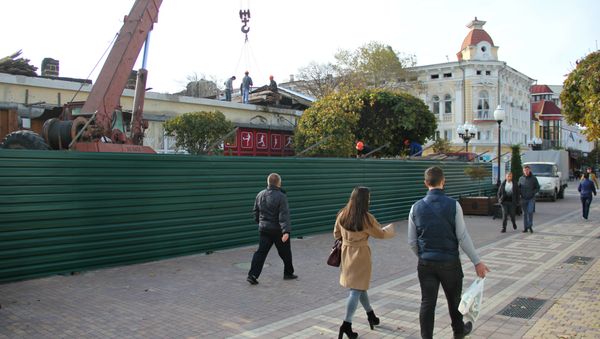 Реконструкция одного из зданий на улице Карла Маркса в Симферополе