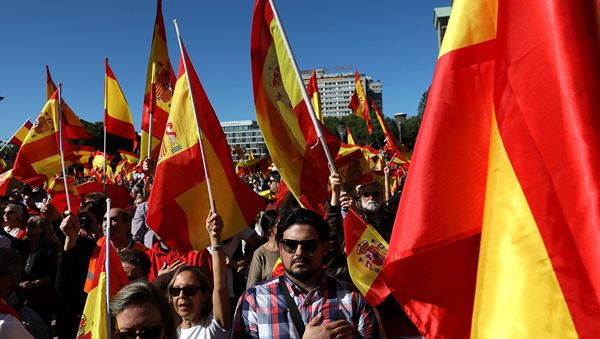 Митинг в центре Мадрида в поддержку единства Испании