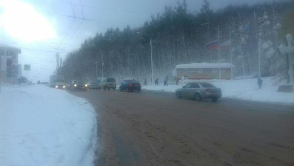 Снег на Ангарском перевале
