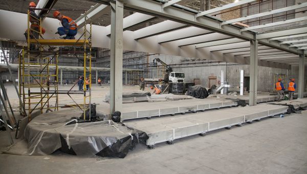 В новом терминале аэропорта Симферополь приступили к монтажу багажной системы обработки багажа
