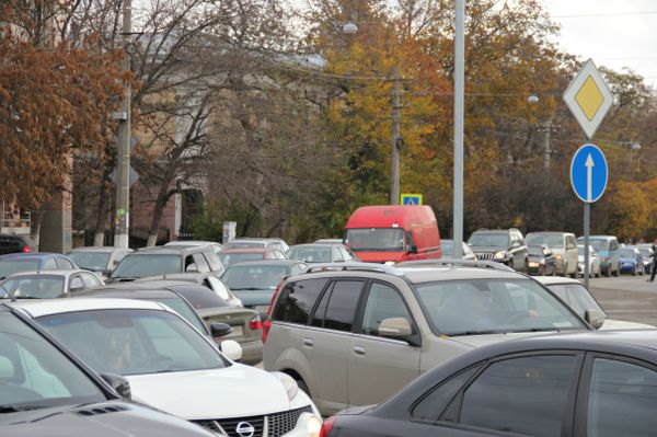 Транспортный затор в Симферополе Транспортный затор в Симферополе