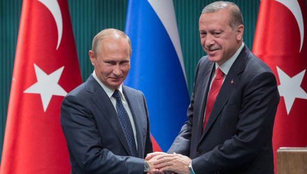 Президент РФ Владимир Путин и президент Турции Реджеп Тайип Эрдоган