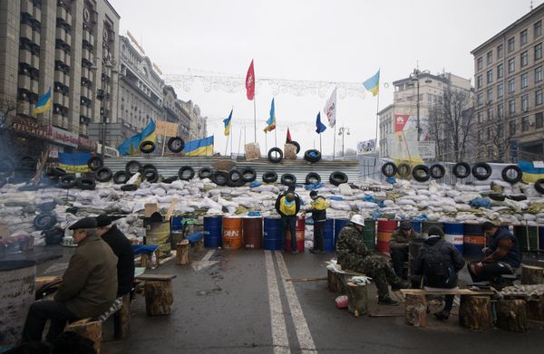 Акция протеста в центре Киева. Декабрь 2013