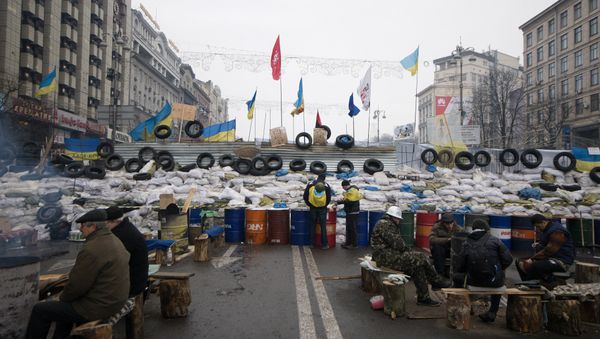 Акция протеста в центре Киева. Декабрь 2013