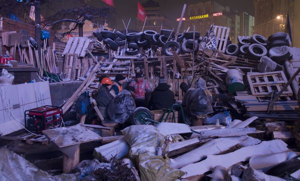 Акция протеста в центре Киева. Декабрь 2013