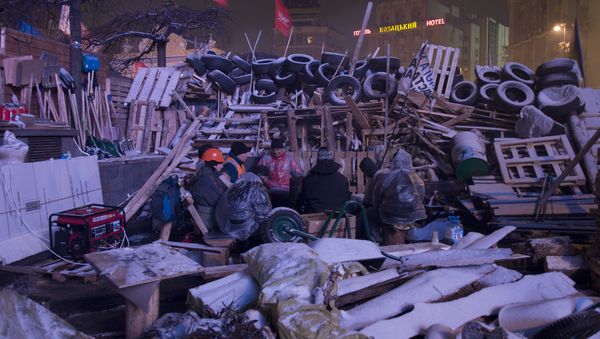 Акция протеста в центре Киева. Декабрь 2013