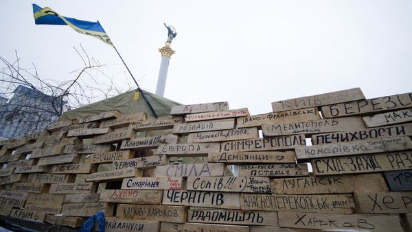 Акция протеста в центре Киева. Декабрь 2013