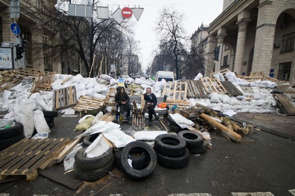 Акция протеста в центре Киева. Декабрь 2013