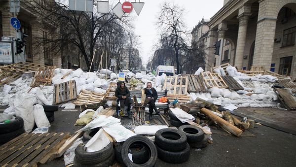 Акция протеста в центре Киева. Декабрь 2013
