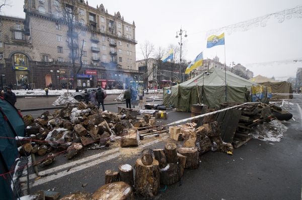 Акция протеста в центре Киева. Декабрь 2013
