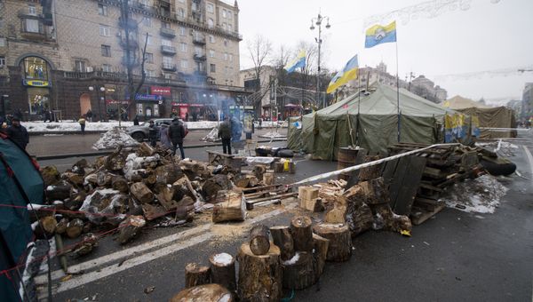 Акция протеста в центре Киева. Декабрь 2013