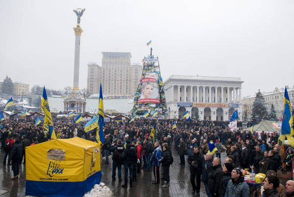 Акция протеста в центре Киева. Декабрь 2013