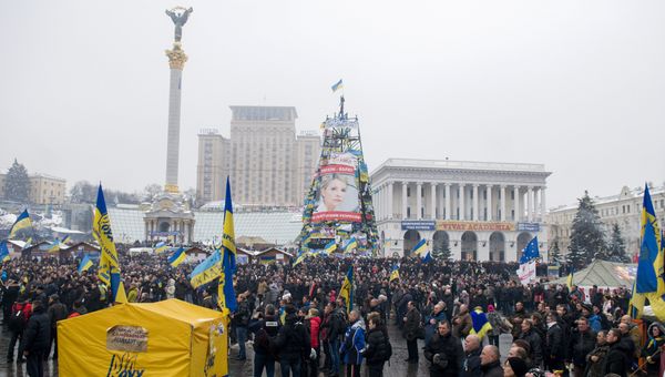 Акция протеста в центре Киева. Декабрь 2013