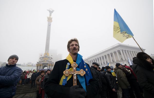 Акция протеста в центре Киева. Декабрь 2013