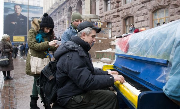 Акция протеста в центре Киева. Декабрь 2013