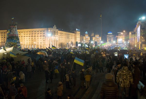 Акция протеста в центре Киева. Декабрь 2013
