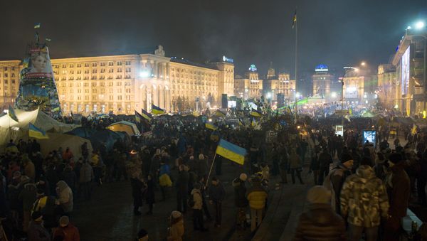 Акция протеста в центре Киева. Декабрь 2013