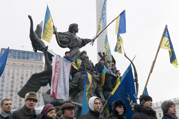 Акция протеста в центре Киева. Декабрь 2013
