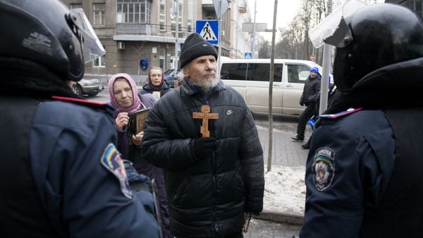 Акция протеста в центре Киева. Декабрь 2013