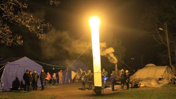 Световая башня, в городке жизнеобеспечения МЧС