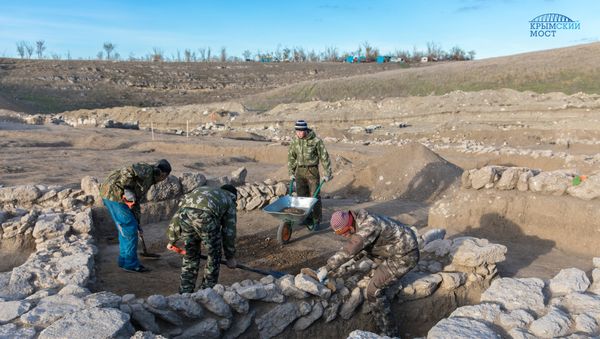 Археологические исследования на месте будущего строительства железнодорожного подхода к мосту через Керченский пролив