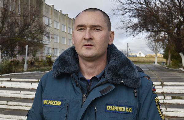 Начальник отдельного поста 22-й пожарно-спасательной части 5-го отряда Федеральной противопожарной службы по Республике Крым Виктор Кравченко