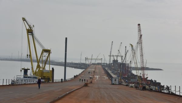 Строительство автомобильной части моста через Керченский пролив