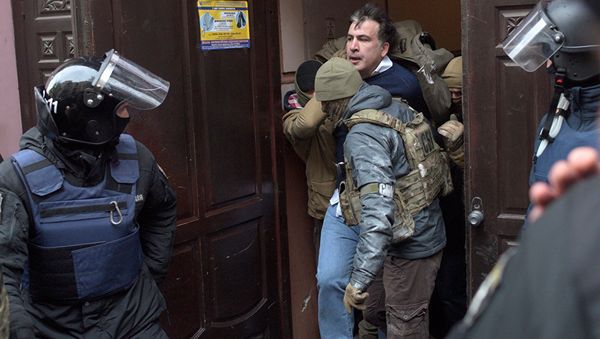 Столкновение сторонников Михаила Саакашвили с сотрудниками Национальной гвардии в Киеве. 5 декабря 2017