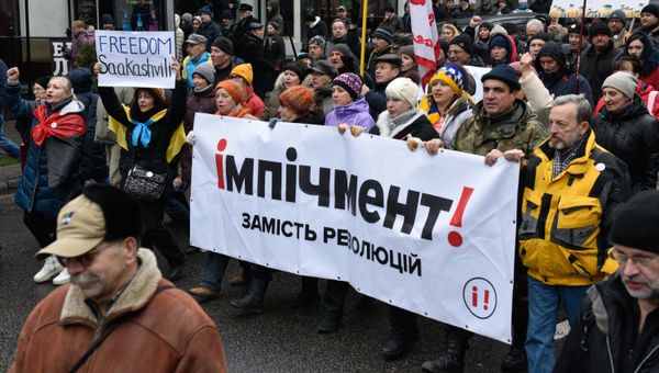 Акция протеста сторонников М. Саакашвили в Киеве