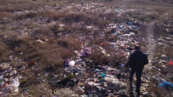 Стихийная свалка в Каменке