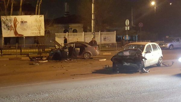 ДТП на перекрестке улиц Гагарина и Ким в Симферополе