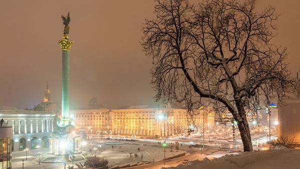 Площадь Независимости в Киеве зимой Площадь Независимости в Киеве зимой