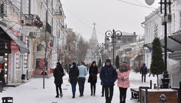 Снег в Симферополе. 14 января 2018