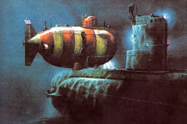 Спасательный подводный снаряд. Рисунок