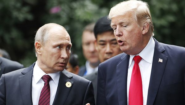 Президент России Владимир Путин и президент США Дональд Трамп