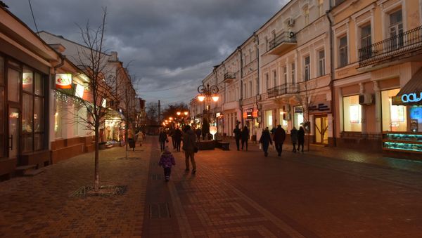 Центр Симферополя вечером
