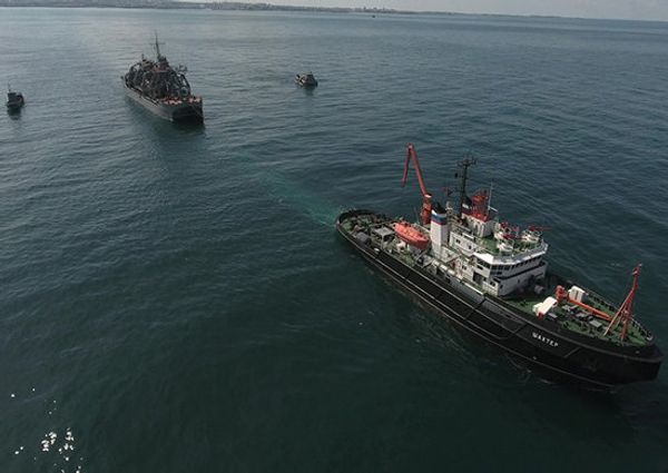 Учения по спасению подлодок в Черном море