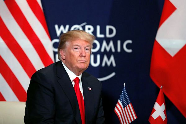 Президент США Дональд Трамп на экономическом форуме в Давосе