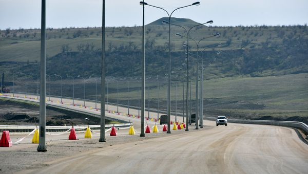 Строительство автоподхода к Крымскому мосту и трассы Таврида