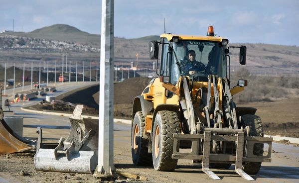 Автоподходы. Работы по строительству путепровода в составе шоссе Героев Сталинграда
