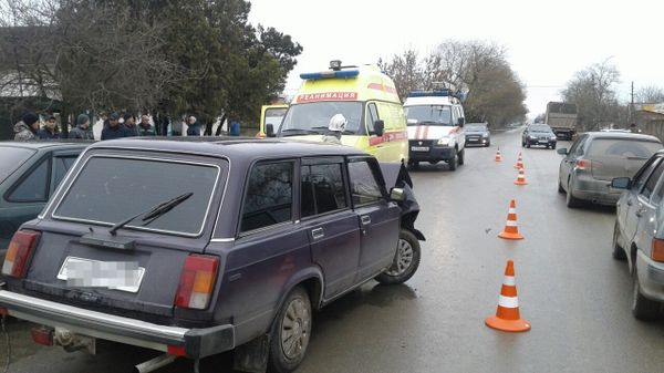  Столкновение автомобилей ВАЗ и Daewoo в Сакском районе 