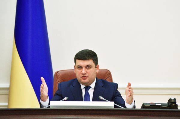 Премьер-министр Украины Владимир Гройсман на заседании Кабинета министров Украины в Киеве