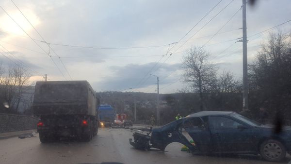 ДТП на въезде в Симферополь. 15 февраля 2018