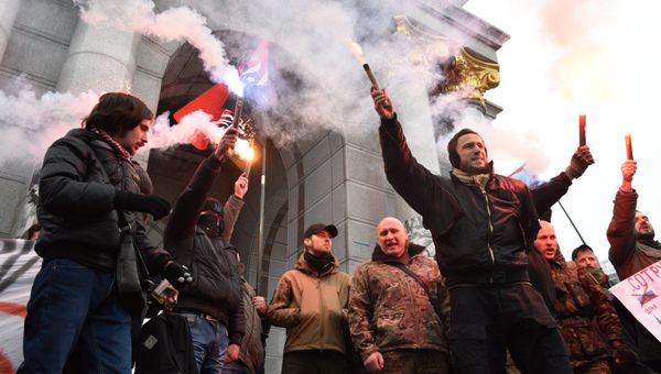 Антироссийская акция радикалов в Киеве