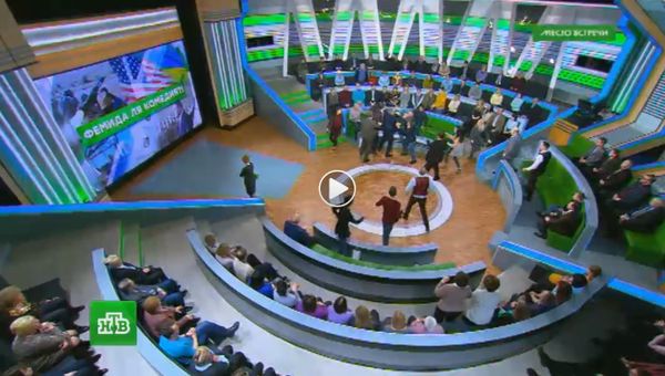 Драка в прямом эфире телеканала НТВ