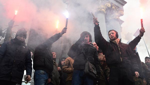 Антироссийская акция радикалов в Киеве