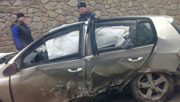 ДТП с участием пяти машин на въезде в Симферополь со стороны Алушты