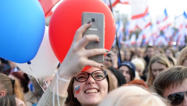 Митинг в Севастополе в честь годовщины воссоединения Крыма с Россией